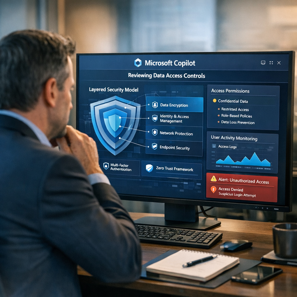 Secure Data Access Review with Microsoft Copilot Interface